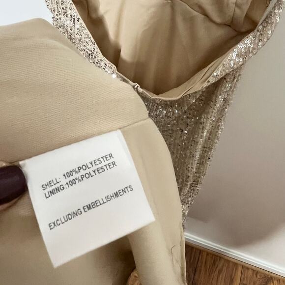 Hello Molly Sequin Halter Midi Dress in Champagne - Picture 13 of 15